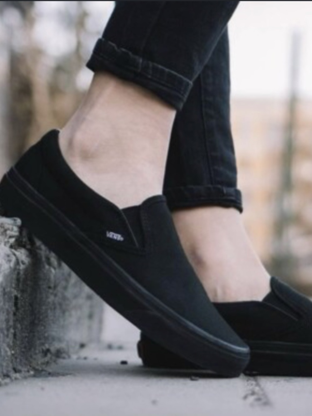 Vans Black Unisex Classic Slip-On Sneakers